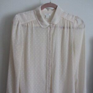 J Crew swiss dot button up shirt